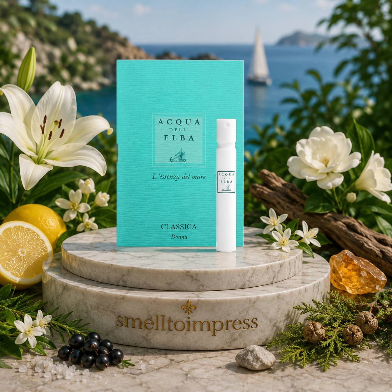 zdjęcie oficjalnej próbki perfum Acqua dell' Elba Classica Donna 1,2 ml 0,04 fl. oz