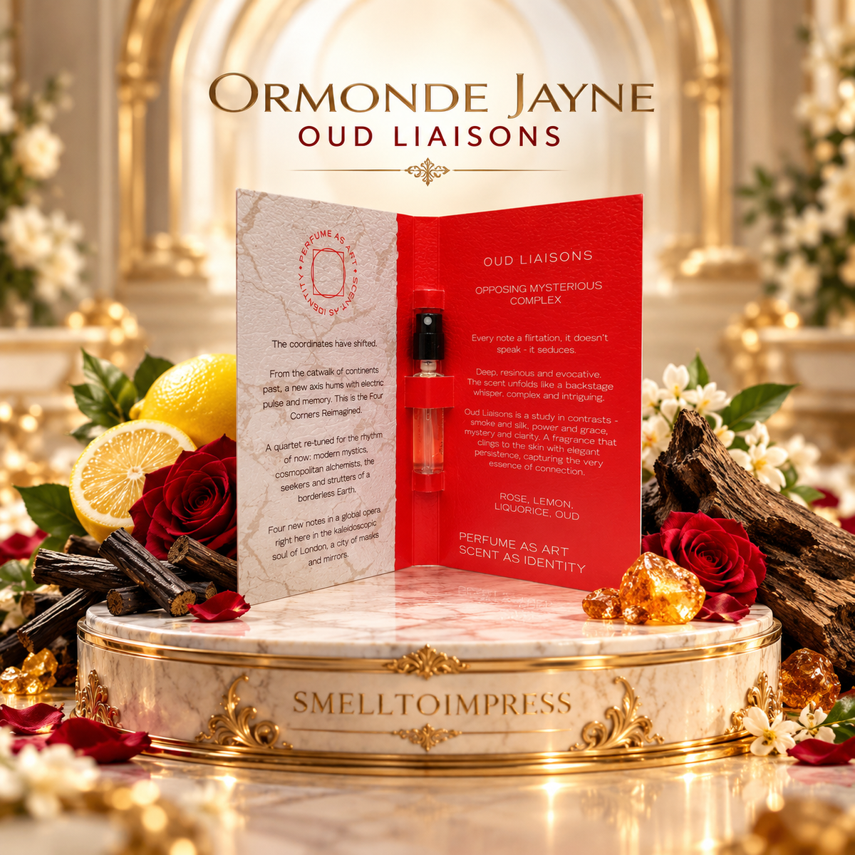 zdjęcie oficjalnej próbki perfum Ormonde Jayne Oud Liaisons 2,5 ml