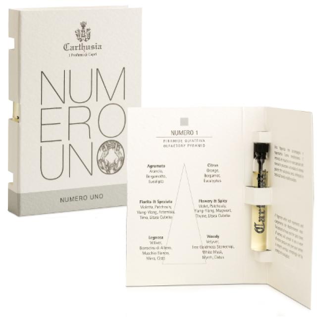Carthusia Numero Uno 2 ml 0,06 uncji Oficjalny tester perfum w postaci próbek perfum