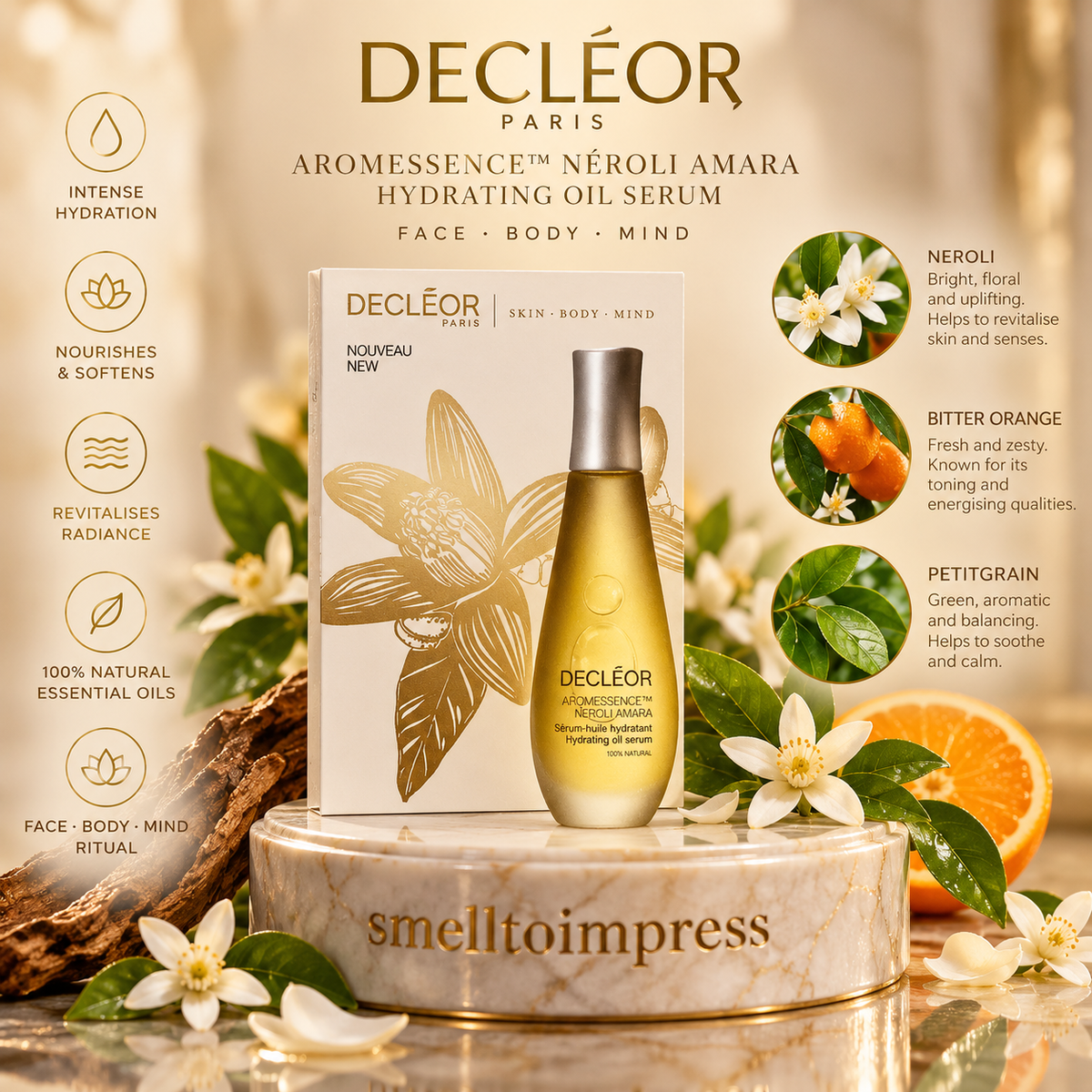 zdjęcie próbki 1 ml olejowego serum nawilżającego Decléor Aromessence Néroli Amara