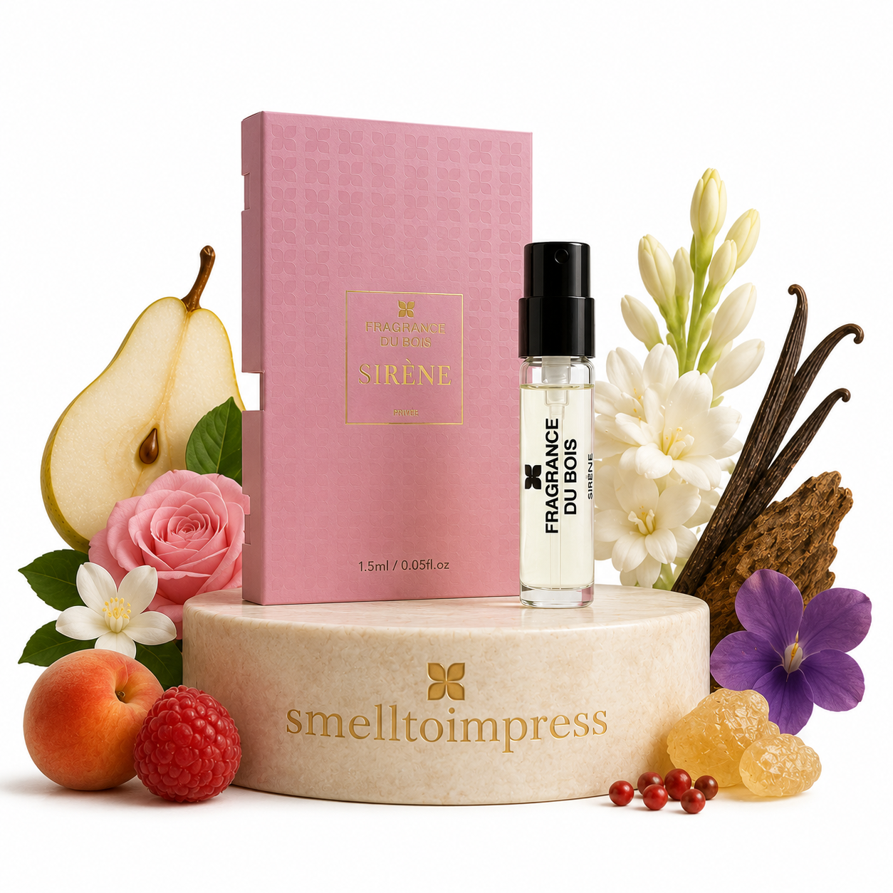 zdjęcie oficjalnej próbki perfum Fragrance Du Bois Sirene Privee 1,5 ml 0,05 fl. oz.