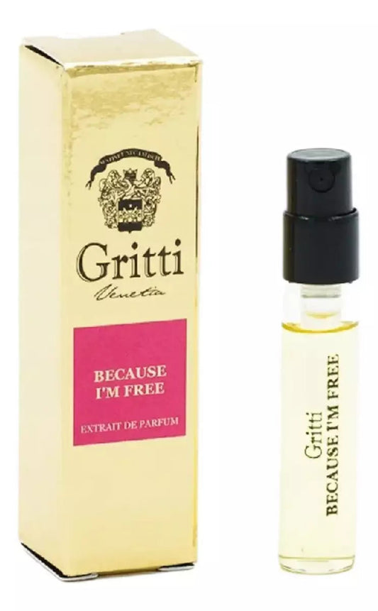 Gritti Because I'm Free oficjalna próbka perfum 2 ml 0,06 fl. oz.
