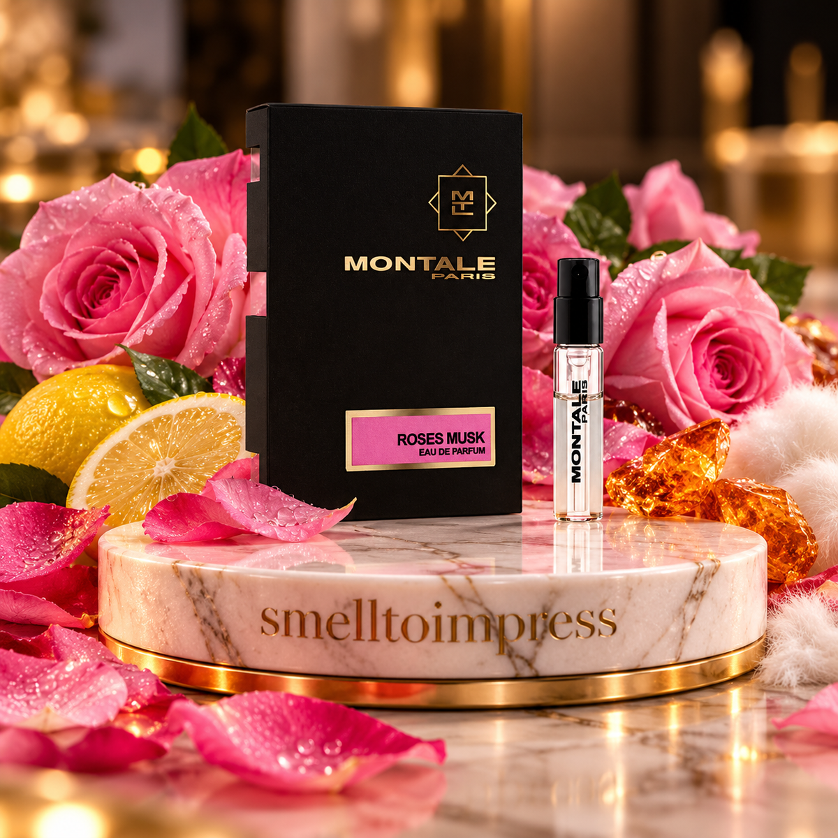 zdjęcie oficjalnej próbki perfum Montale Roses Musk 2 ml