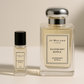 Próbka perfum Jo Malone Raspberry Ripple 6 ml obok butelki 100 ml Jo Malone Raspberry Ripple