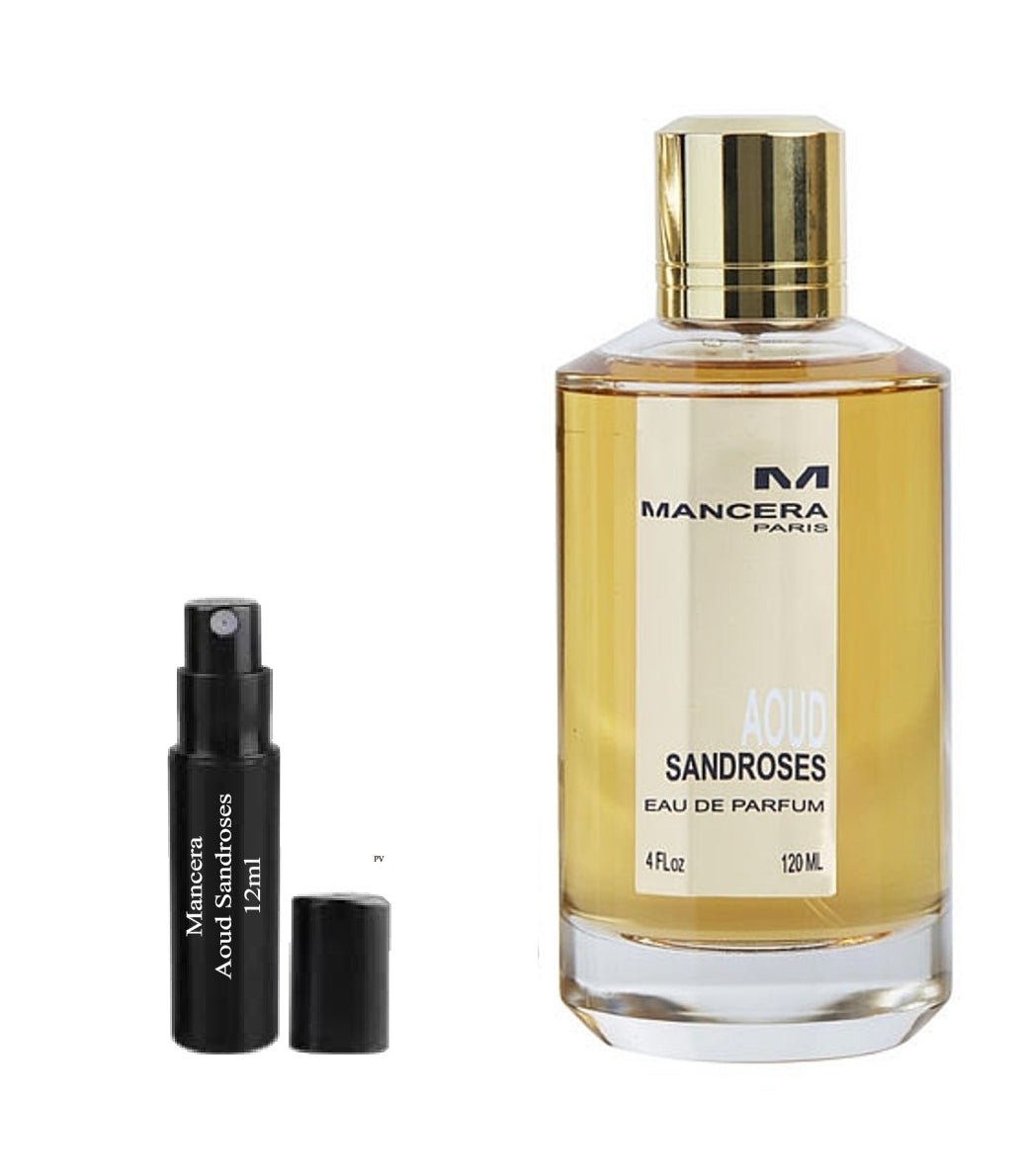 Mancera Aoud Sandroses 12ml 0,41 fl. o.z. vzorek parfému, Mancera Aoud Sandroses 12ml 0.41 fl. o.z. δείγμα αρώματος, Mancera Aoud Sandroses 12ml 0.41 fl. o.z. próbka perfum, Mancera Aoud Sandroses 12ml 0.41 fl. o.z. образец духов, Mancera Aoud Sandro