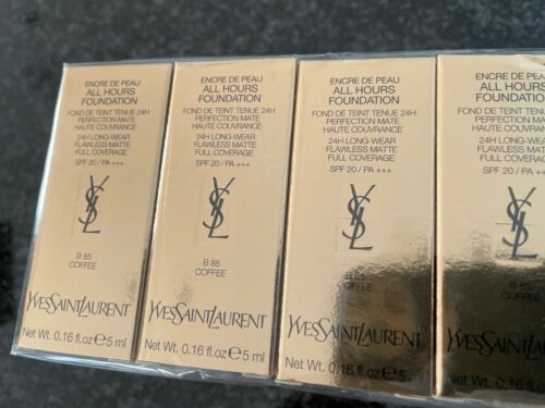 Yves Saint Laurent All Hours Foundation 5ml 0.16 fl. oz. oficjalna próbka kosmetyków do pielęgnacji skóry Shade B 85 Coffee tester perfum
