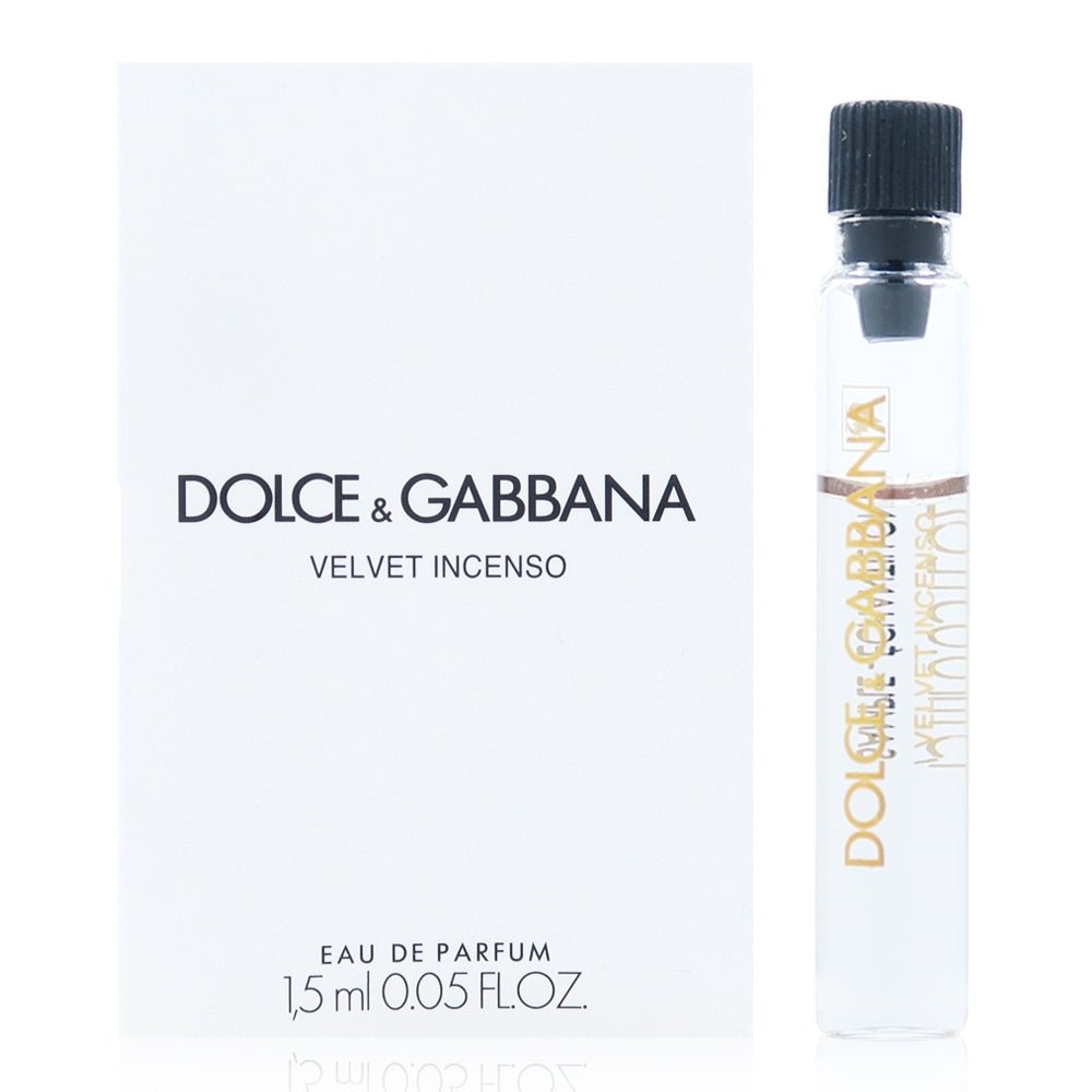 Aksamitne kadzidło Dolce & Gabbana 1,5 ml 0,05 fl. o.z. échantillon de parfum officiel, Velvet Incenso By Dolce & Gabbana 1,5 ml 0,05 fl. o.z. virallinen hajuvesinäyte, Velvet Incenso By Dolce & Gabbana 1,5ml 0,05 fl. o.z. oficjalna próbka perfum, Ve
